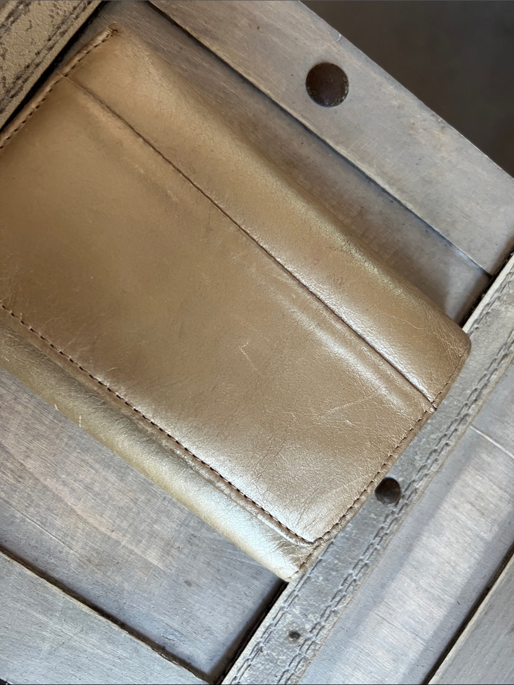 HOBO Metallic Taupe Leather Card Wallet - Picture 15 of 15